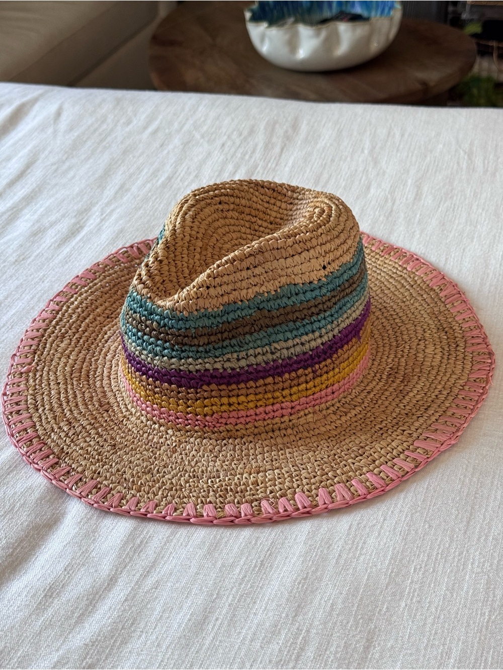 Wyeth Multicolor Straw Sun Hat